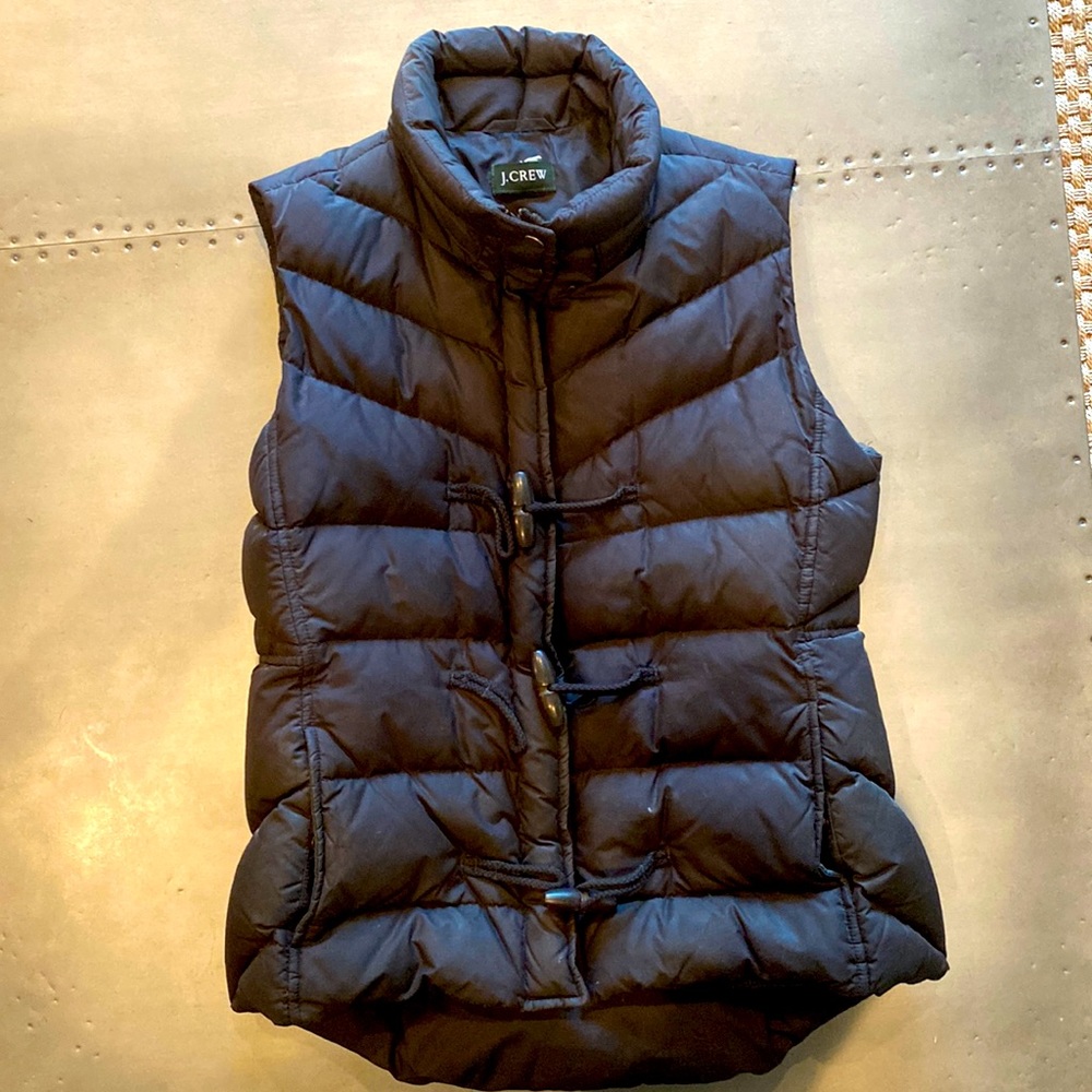 J.Crew Down Puffer Black Vest